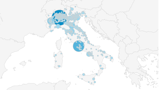 MAPPA Italia degli utenti caseperferiepergruppi